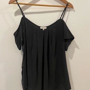Joie Cold Shoulder Silk Blouse